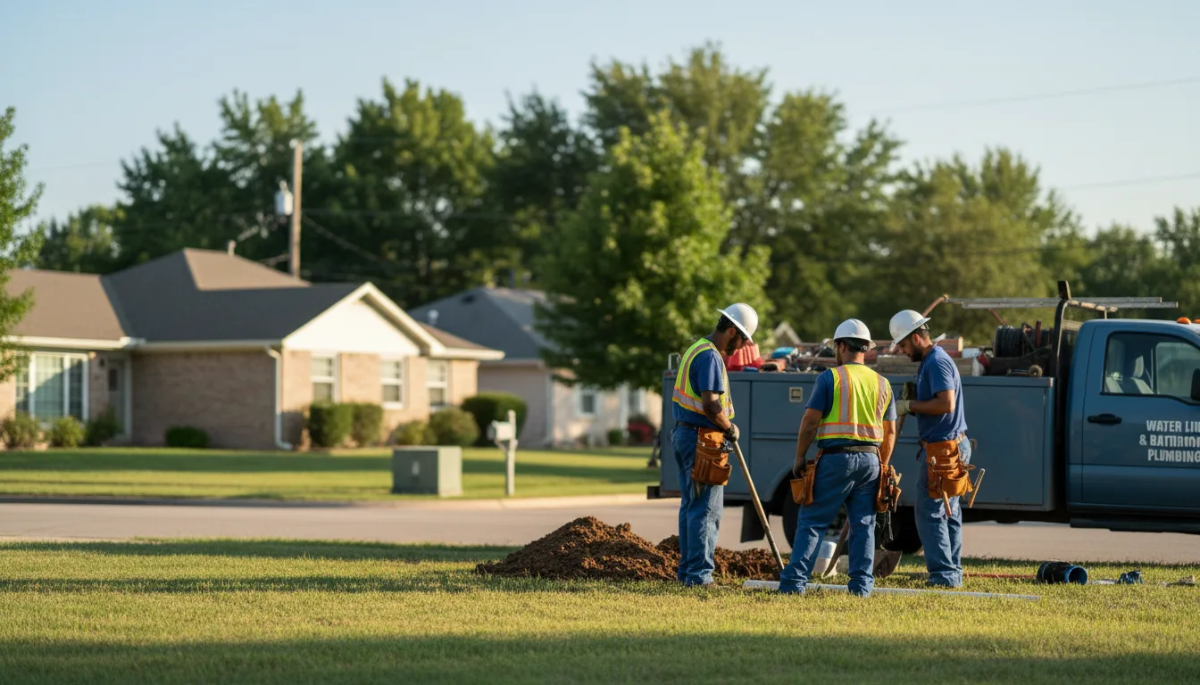Residential water line and bathroom plumbing service in Lewiston, MN